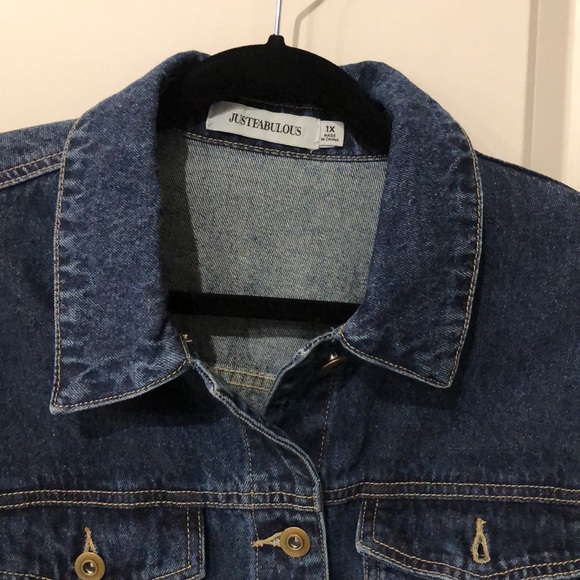 4-Pocket Dark Denim Long Sleeve Jacket - Picture 4 of 7